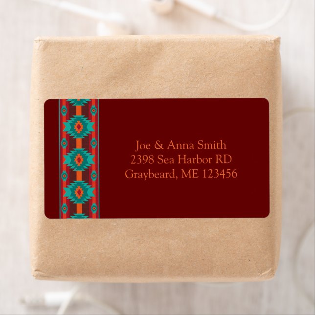 Etiqueta de diseño geométrico del suroeste (In situ)