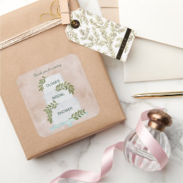 Etiqueta de ducha de novia, pastel de Boda Gracias