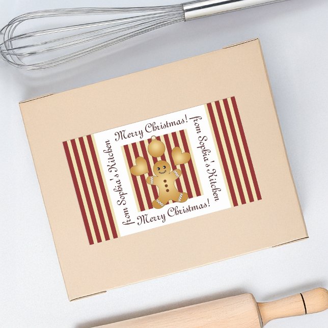 Etiqueta de embalaje casero del hombre de jengibre (Subido por el creador)