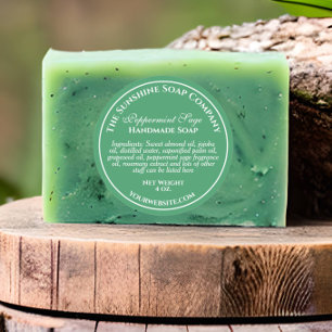 Etiqueta de embalaje cosmético de jabón verde esti