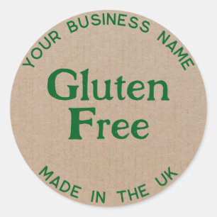 Etiqueta de embalaje de alergia al gluten sin glut