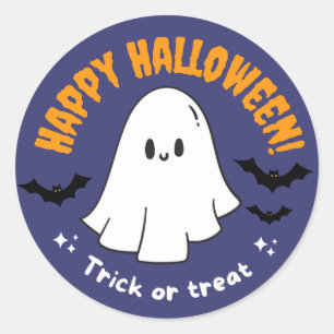 Etiqueta de embalaje de Halloween feliz truco o tr