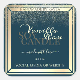 Etiqueta de embalaje de producto azul oscuro noble