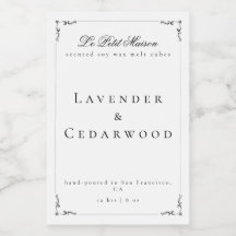 Etiqueta de embalaje de producto clásico Minimalis