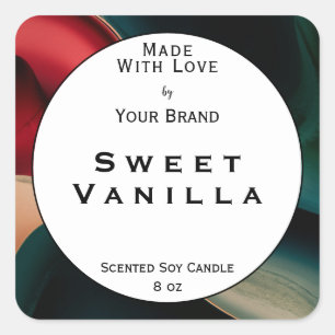 Etiqueta de embalaje de producto hecho con amor el