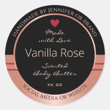 Etiqueta de embalaje de productos de clase negra y