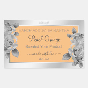 Etiqueta de embalaje de productos florales Naranja