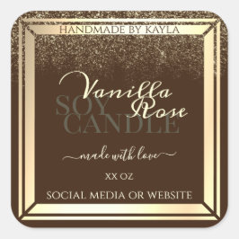 Etiqueta de embalaje de productos marrones de lujo