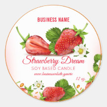 Etiqueta de empaquetado de productos de fresa