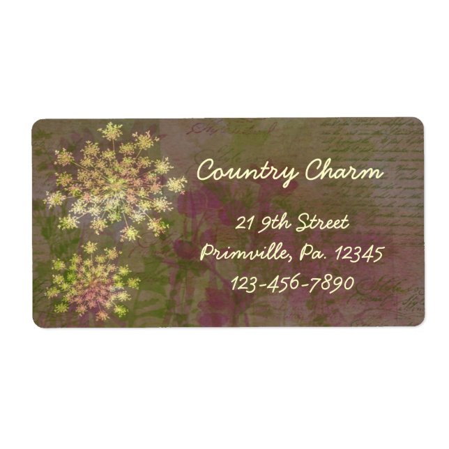 Etiqueta de encaje de Reina Ana (Frente)