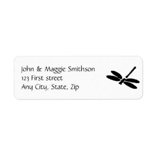 Etiqueta de encargo de la libélula