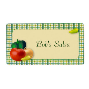 Etiqueta de encargo de la salsa