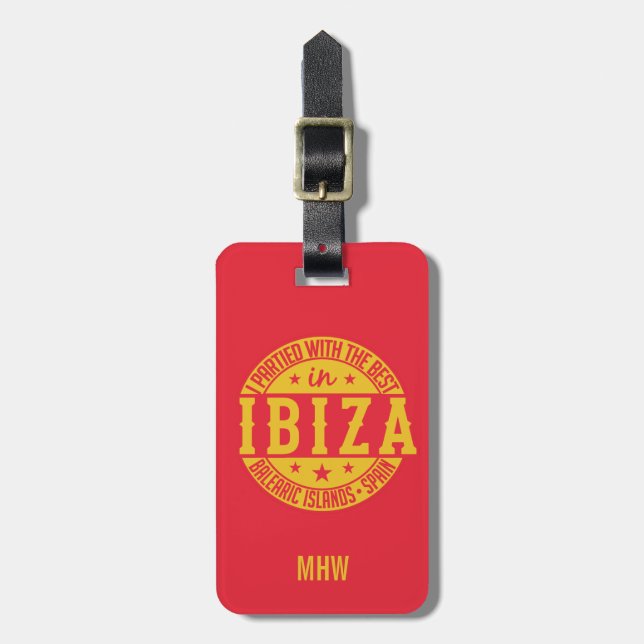Etiqueta de encargo del equipaje de IBIZA España (Frente Vertical)