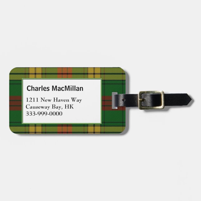 Etiqueta de encargo del equipaje de la tela (Frente Horizontal)