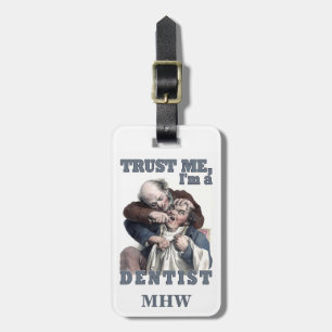 Etiqueta de encargo del equipaje del humor del