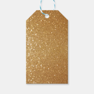Etiqueta de encargo del regalo del oro brillante