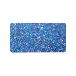 Etiqueta de encargo - Glit azul fabuloso