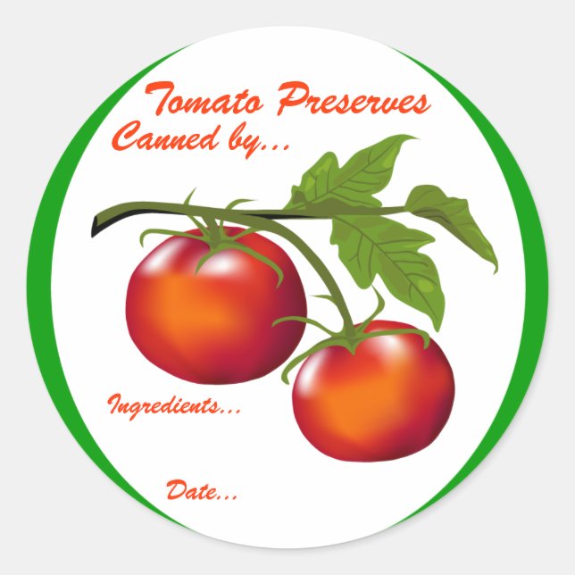 Etiqueta de enlatado de conservas de tomate (Anverso)