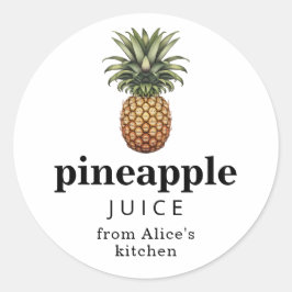 Etiqueta de enlatado de jugo de piña