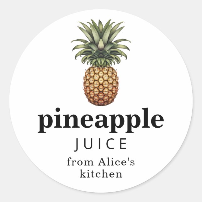 Etiqueta de enlatado de jugo de piña (Anverso)