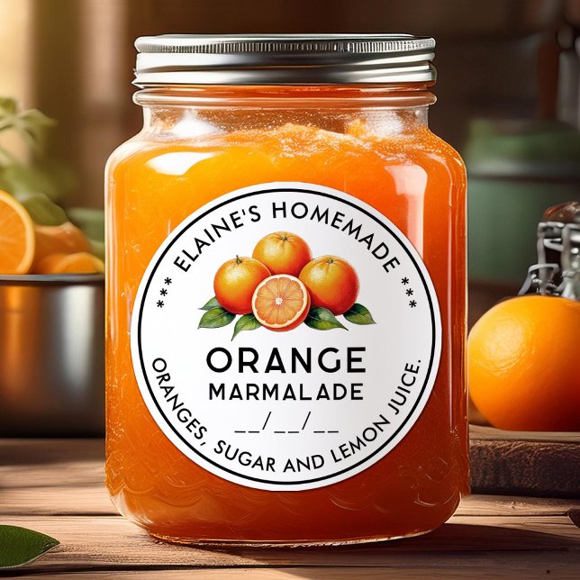 Etiqueta de enlatado de marmalade Naranja casera (Subido por el creador)