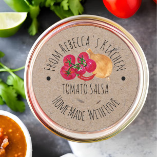 Etiqueta de enlatado de salsa casera personalizada