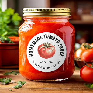Etiqueta de enlatado de salsa de tomate casera tom