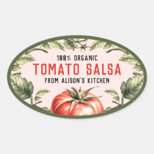 Etiqueta de enlatado de salsa de tomate con tomate