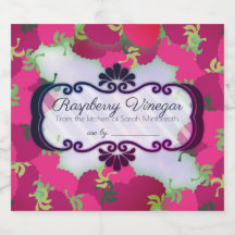 Etiqueta de enlatado de vinagre aromatizada con fr