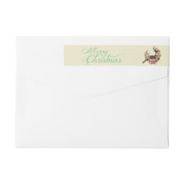 Etiqueta de enrejado de Navidades de venados de fl