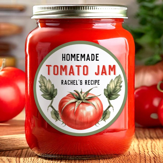 Etiqueta de envasado de mermelada de tomate person (Subido por el creador)
