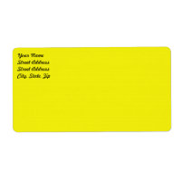Etiqueta de envío amarillo brillante
