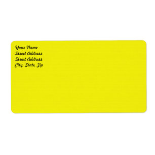 Etiqueta de envío amarillo brillante