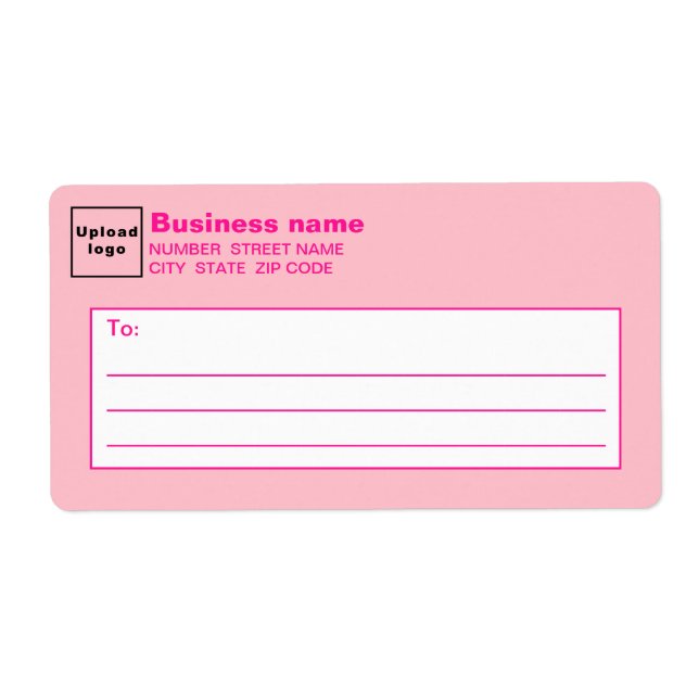 Etiqueta de Envío Comercial Rosa Monocromo (Frente)