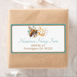 Etiqueta de envío de abejas y peine