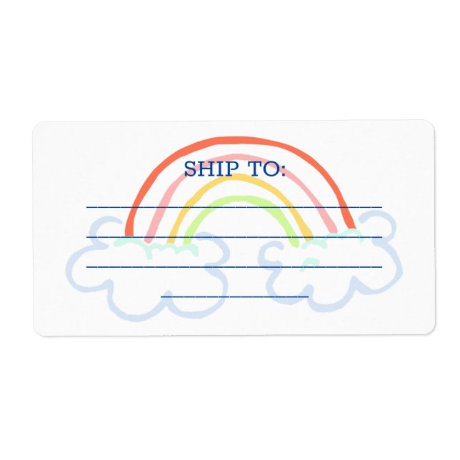 Etiqueta de envío de arcoiris (Frente)
