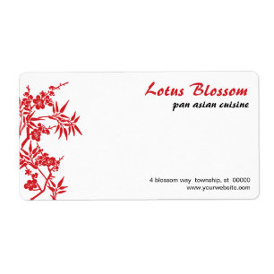 Etiqueta de envío de Blossom Asiático