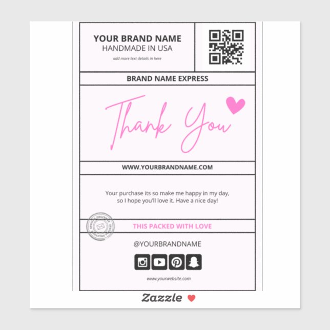 etiqueta de envío de bonito (Hoja)