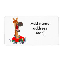 Etiqueta de envío de caballos de Personalizado mot