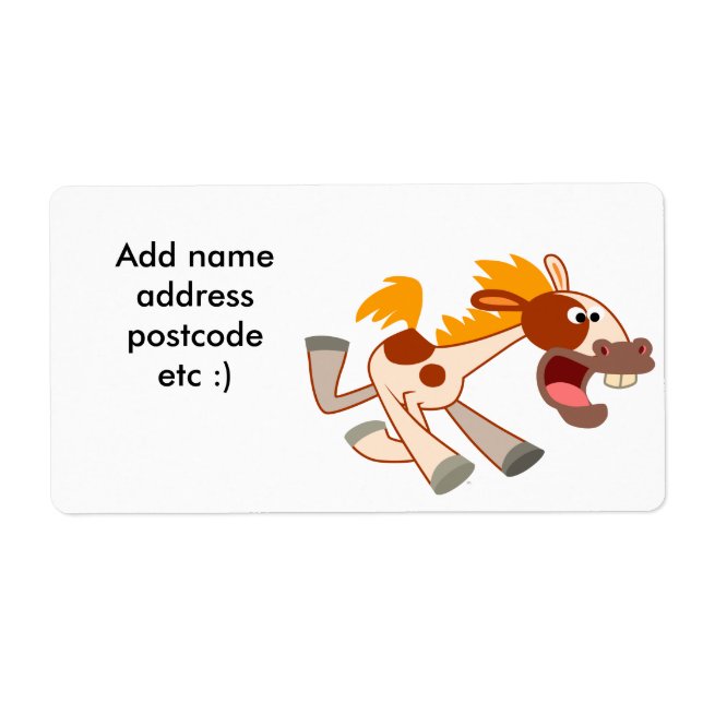 Etiqueta de envío de caballos Pinto, Personalizado (Frente)