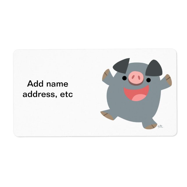 Etiqueta de envío de cerdo de Personalizado cutáne (Frente)