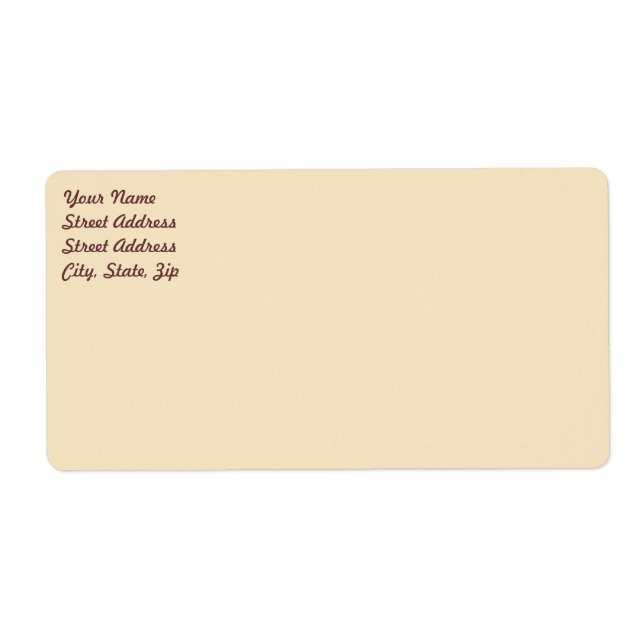 Etiqueta de envío de crema (Frente)