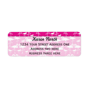 Etiqueta de envío de devolución rosada del