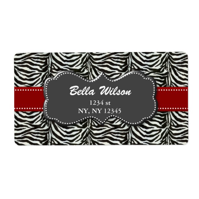 etiqueta de envío de direcciones de moda (Frente)