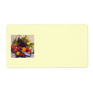 Etiqueta de envío de frutas y verduras