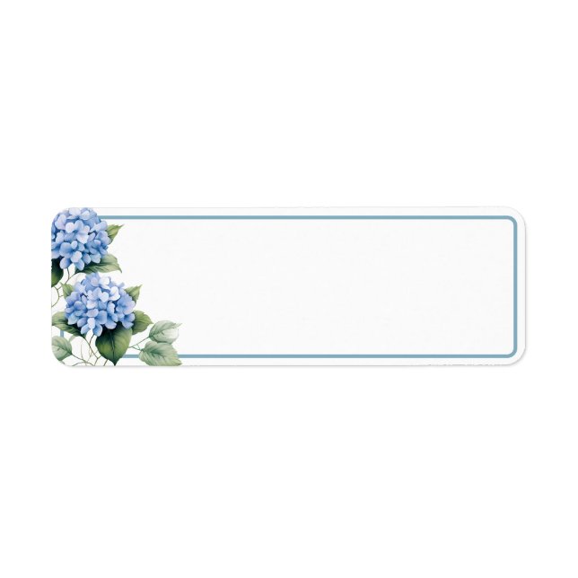 Etiqueta de envío de Hortensia Azul (Frente)