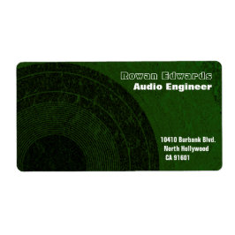 Etiqueta de envío de ingeniero de audio