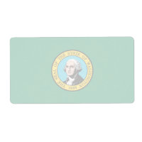 Etiqueta de envío de la bandera de desvanecimiento