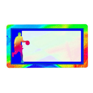 Etiqueta de envío de las luces de baloncesto