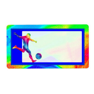 Etiqueta de envío de luces de fútbol